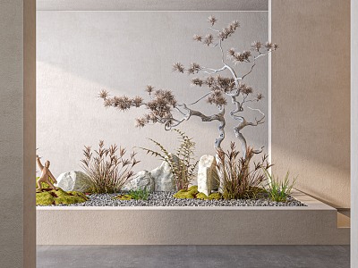 New Chinese style landscape sketch interior landscape 3d model