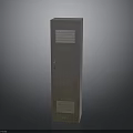 Vertical Metal Locker Furniture With Single Door And Ventilation Slats