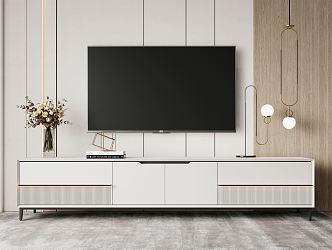 Modern TV Cabinet Simple TV Cabinet 3d model