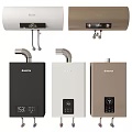 Modern Electric Water Heaters Tank and Tankless in White Gold Black Colors
