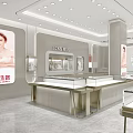 Elegant Jewelry Store Interior With Glass Display Cases And Diamond Ornaments