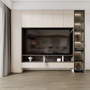 Modern TV Background Cabinet 3d model