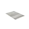 Square Rug With Geometric Patterns Light Background And Dark Design Soft Texture