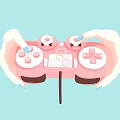 Modern gamepad cartoon game controller 3d model