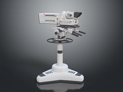 Vintage Digital Video Camera with Tripod Stand Retro Tech Equipment 3d model