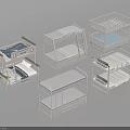 Modern Wooden Bunk Beds With Safety Rail And Underbed Storage Space