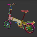 Folding Bicycle In White And Black With Lightweight Frame Adjustable Seat And Portable Design