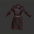 Long Coat Leather Long Shirt Fashion Long Shirt 3d model