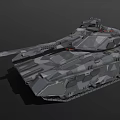 Modern Military Tank With Camouflage Paint Main Gun Barrel And Turret