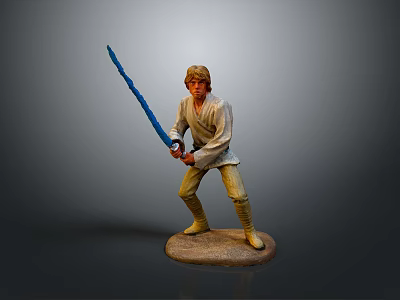 Realistic Style Luke Skywalker Luke Skywalker Star Wars Jedi Lightsaber Figure 3d model