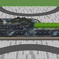 Modern water feature 3d model