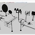 Antenna Signal Receiver TV Antenna 3d model