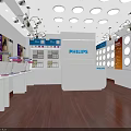 PHILIPS hue Lighting Experience Store with Display Shelves and Products