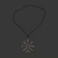 Exquisite Snowflake Pendant Necklace As Daily Necessities With Black Cord