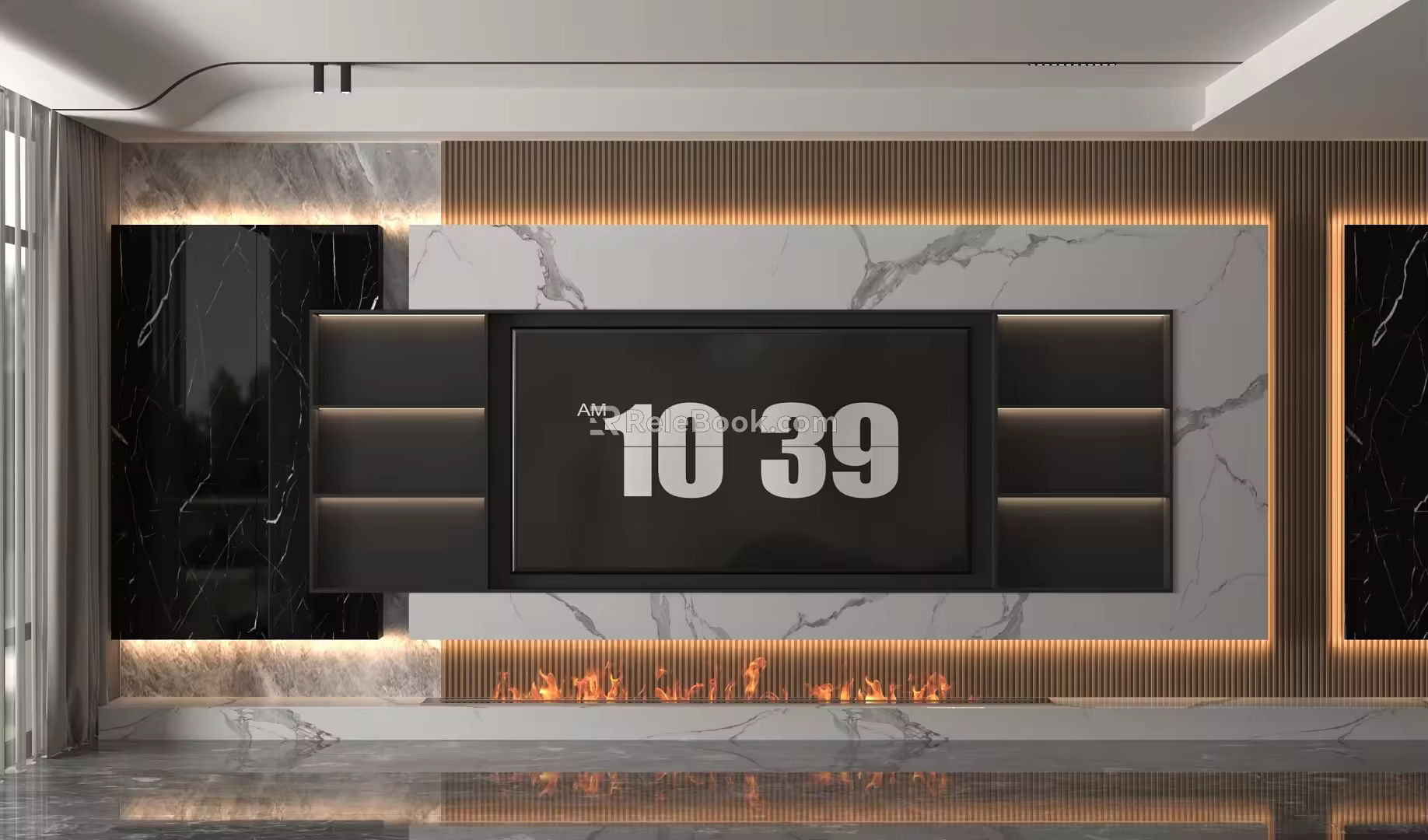 TV background wall 3d model