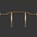 Golden Metal Decorative Bracket For Home Living Supplies With Curved Structure