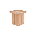 Natural Light Wood Nightstand With Smooth Surface And Modern Sleek Design