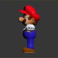 Classic Mario Figure With Red Hat Blue Overalls White Gloves And Brown Shoes