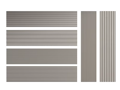 Variety Of Wall Panels With Different Textures 3d model