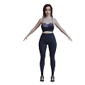 Female Characters in Yoga Clothes 3d model