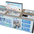 Smart Community Functional Service Desk With Monitor And Interactive Display Materials