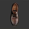 Brown Leather Brogue Shoes Featuring Classic Laces And Textured Sole For Formal Style