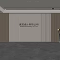 Modern Front Desk Background Wall Simple Background Wall Front Desk Reception Area Background Wall Company Front Desk Background Wall 3d model