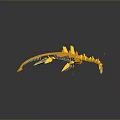Game Movie Character Yellow Scaled Mythical Creature With Long Slender Body And Spiked Protrusions