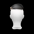Game Movie Character 3D Head Model With Black Blonde Gradient Short Hair