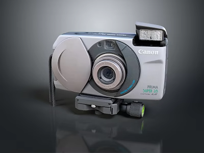 Canon Silver Digital Computer With Camera And Adjustable Stand Design 3d model