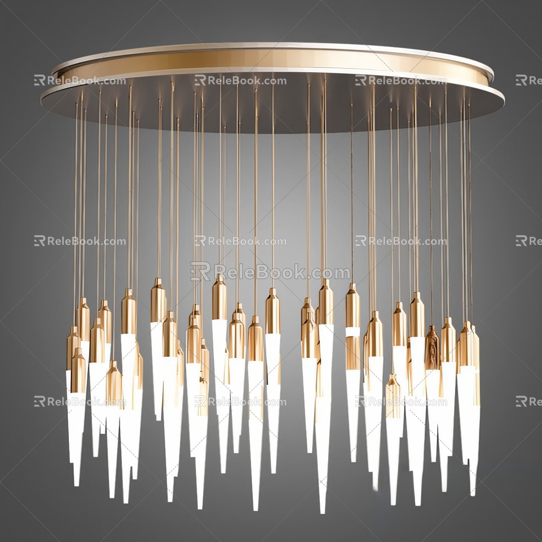 Light Luxury Chandelier Light Fixtures 3d model