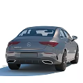 Gray Mercedes Benz Sedan With Modern Sleek Exterior And Black Wheels Design