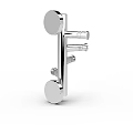 Modern Chrome Bathroom Accessories With Wall Mounted Hanging Rod And Towel Holder