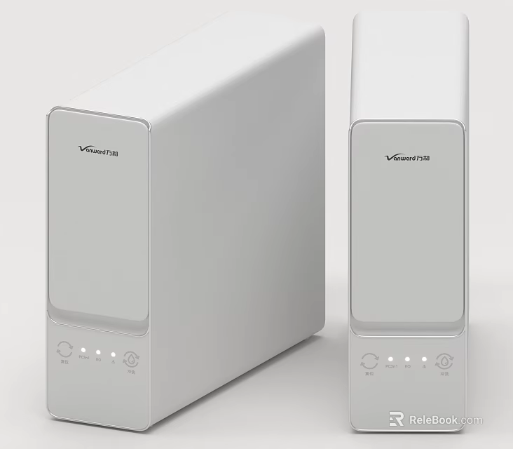 Two White Victron Daily Use Electrical Appliances Featuring Modern Design And Control Panels 3d model 