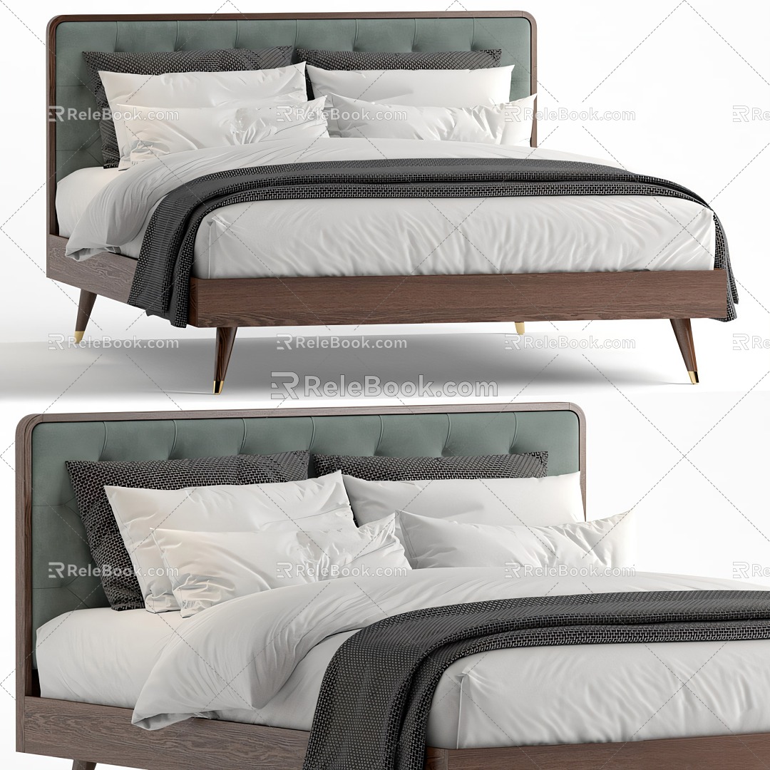 Double bed 3d model