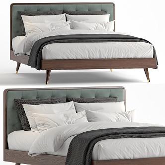 Double bed 3d model