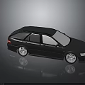 Modern Black Sedan 3D Render With Silver Wheels And Glossy Exterior Design