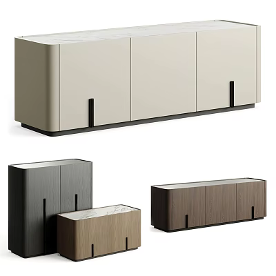 Modern Minimalist Entryway Cabinet And Side Cabinet With Multiple Color Options And Sleek Design 3d model
