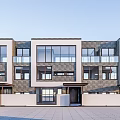 Modern Townhouse Exterior Design Featuring Large Glass Windows Balconies And Sleek Lines