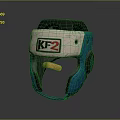 Durable KF2 Protective Helmet Blue And White Safety Design With Comfortable Padding Secure Straps