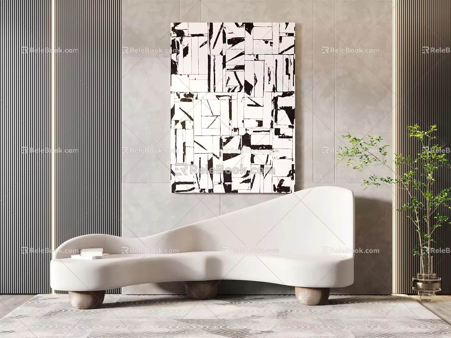 Modern Multiplayer Sofa Casual Sofa 3d model