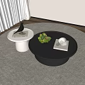 coffee table mother coffee table fruit ornaments round coffee table 3d model