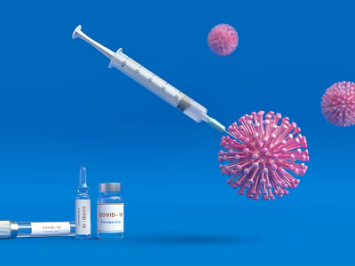 Medical Devices Including Syringe And COVID-19 Vials For Combating Virus Particles 3d model