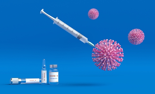 Modern new coronavirus vaccine new coronavirus vaccination 3d model