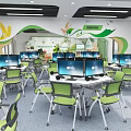 Multimedia Classroom Smart Classroom Computer Room 3d model
