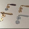 Elegant Classic Door Handles With Brass Silver And Mahogany Finishes And Round Metal Bases