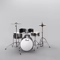 Modern drum set drum set combination 3d model