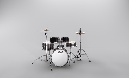 Modern drum set drum set combination 3d model