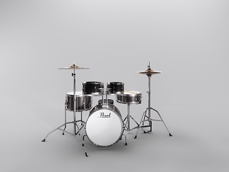 Modern drum set drum set combination 3d model