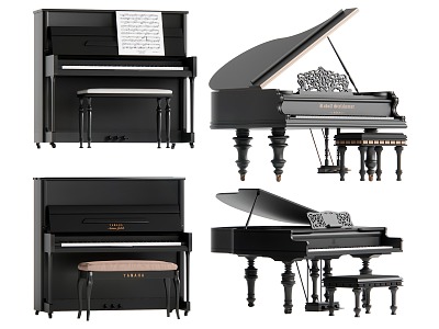 Modern Piano 3d model